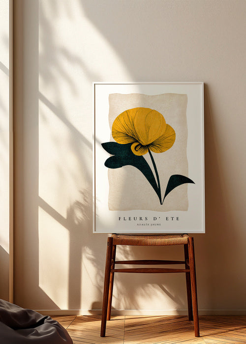 Plakat botaniczny żółta azalia
