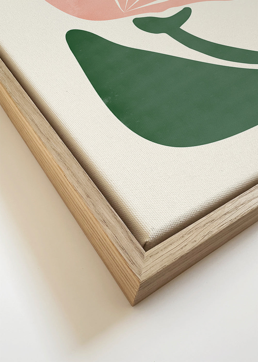 Plakat botaniczny różowo-zielony minimal