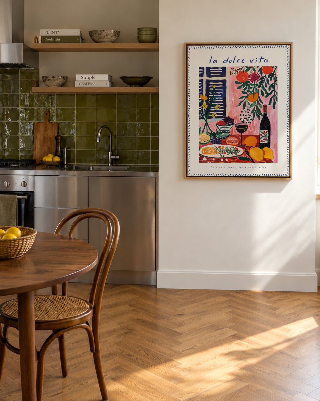 La Dolce Vita - Framed canvas in an interior