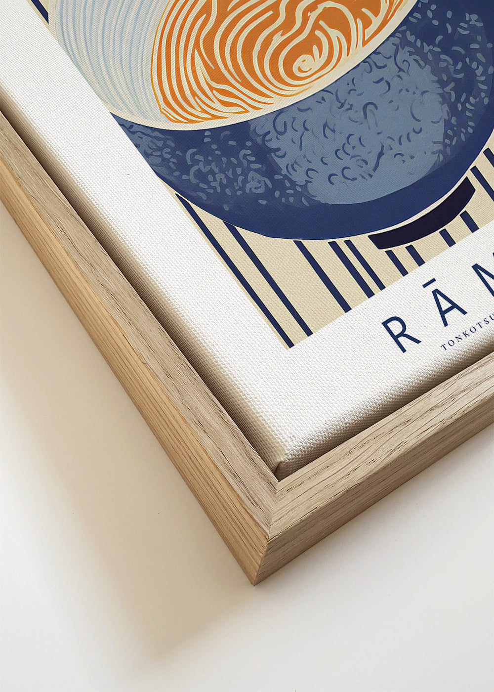 Sztuka do kuchni Ramen ilustracja niebiesko-pomarańczowa