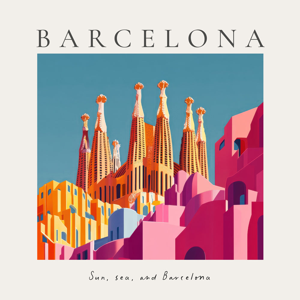 Sztuka do miasta Sagrada Familia ilustracja