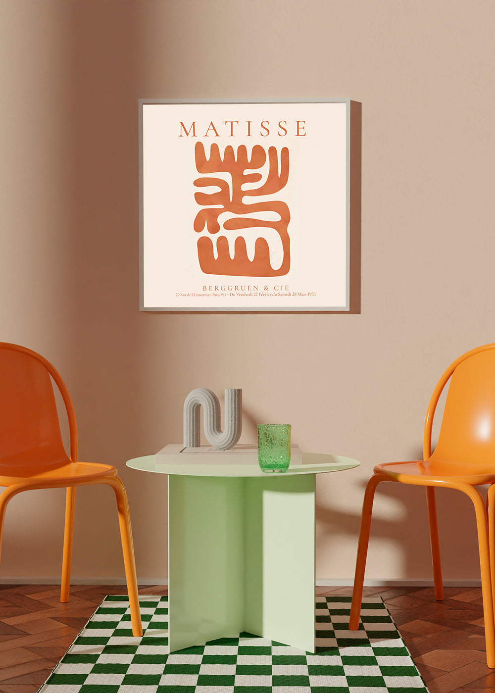 Obraz abstrakcyjny Matisse inspirowany wycinkami pomarańczowymi
