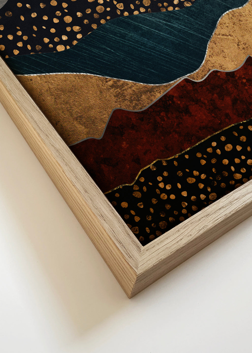 Amber Dusk Square - Framed canvas detail