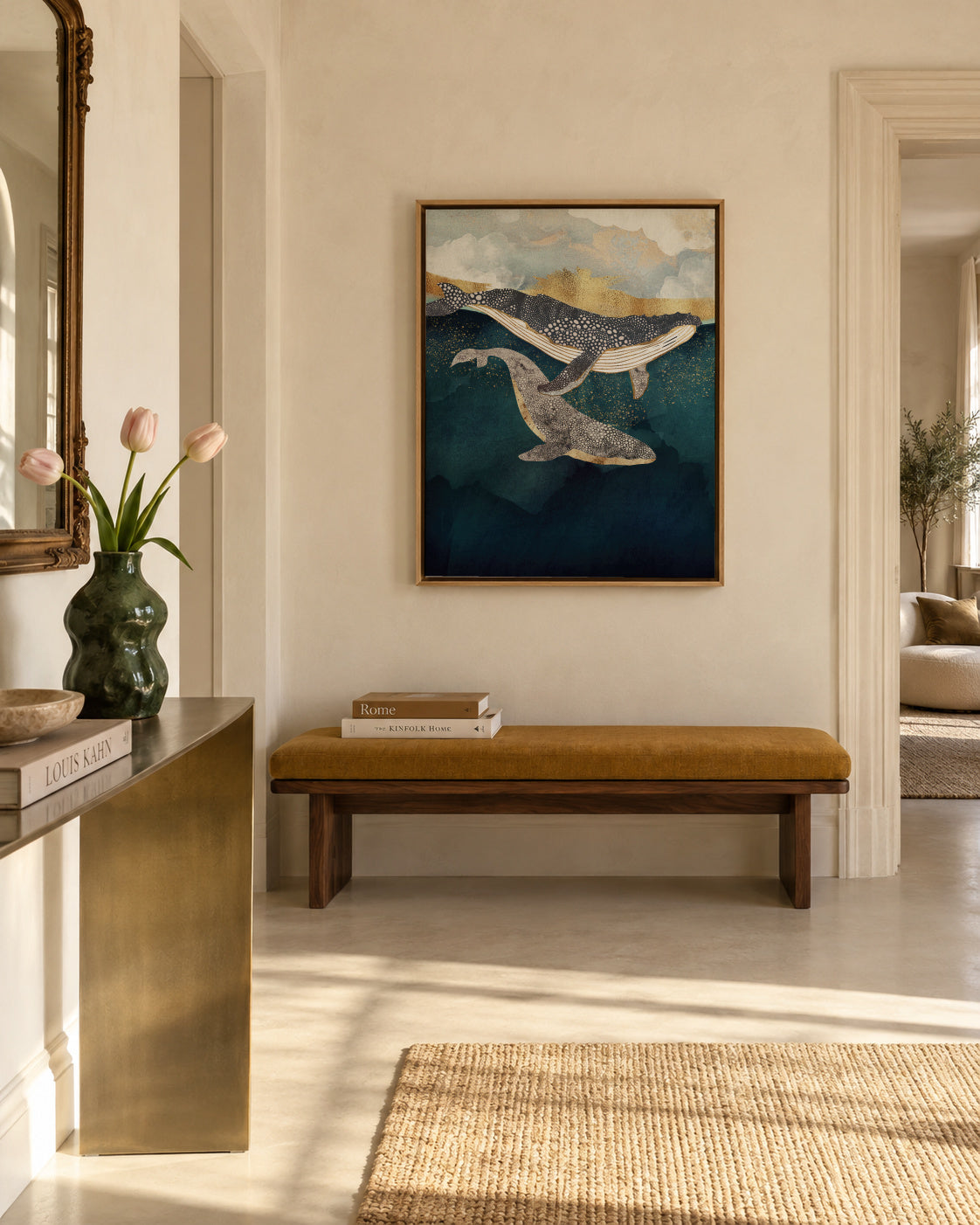 Bond II - Framed canvas in an interior