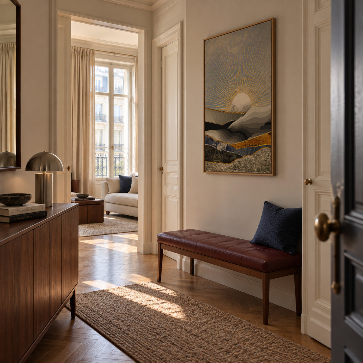 Morning Sun - Framed canvas in an interior