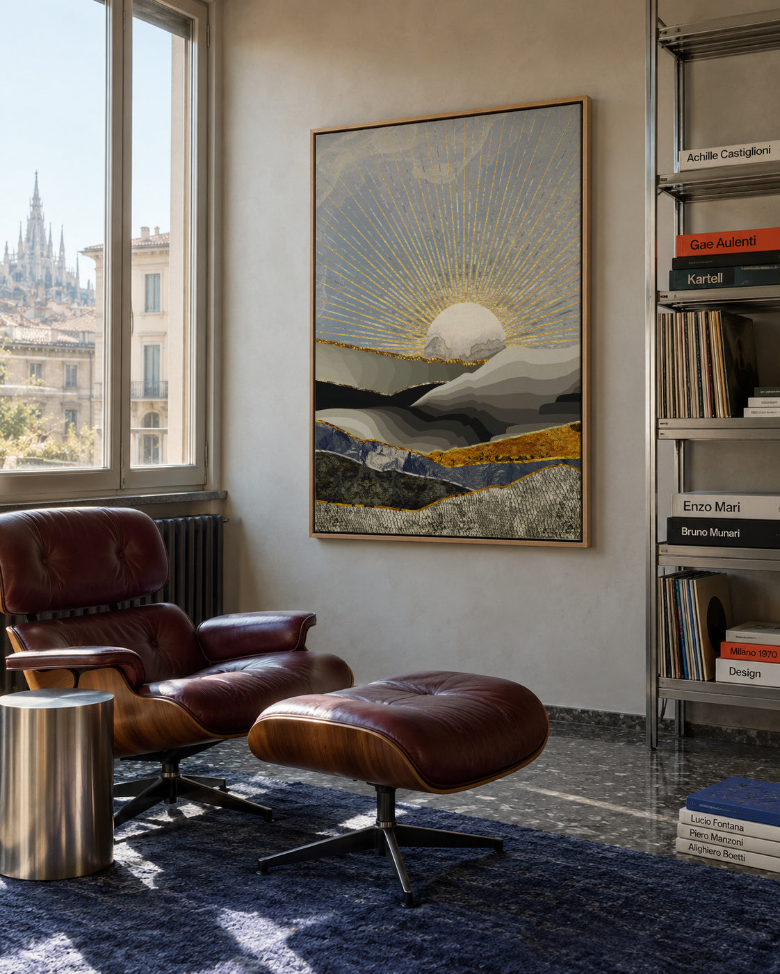 Morning Sun - Framed canvas in an interior