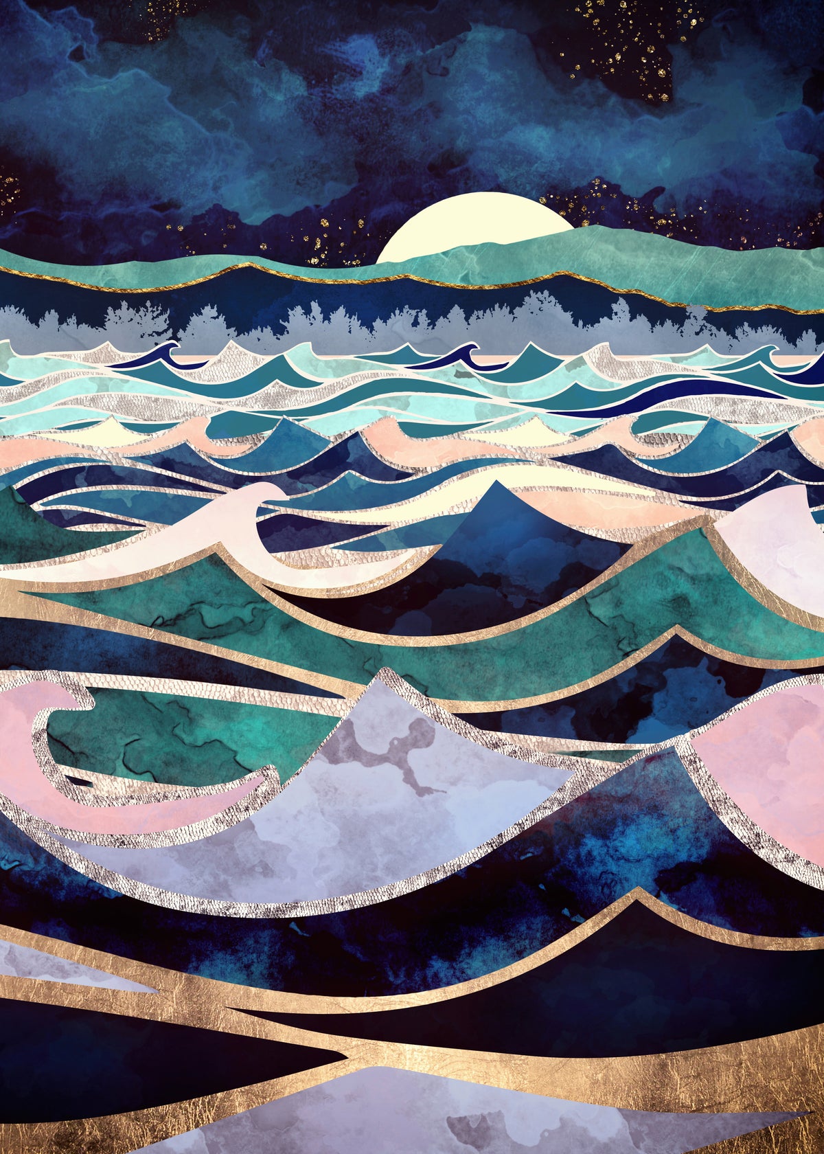 Moonlit Ocean - Unframed art print