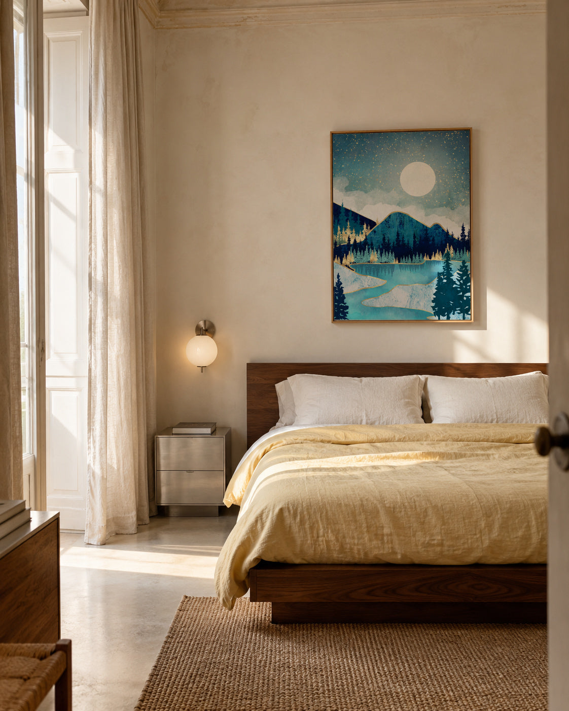 Morning Stars - Framed canvas in an interior