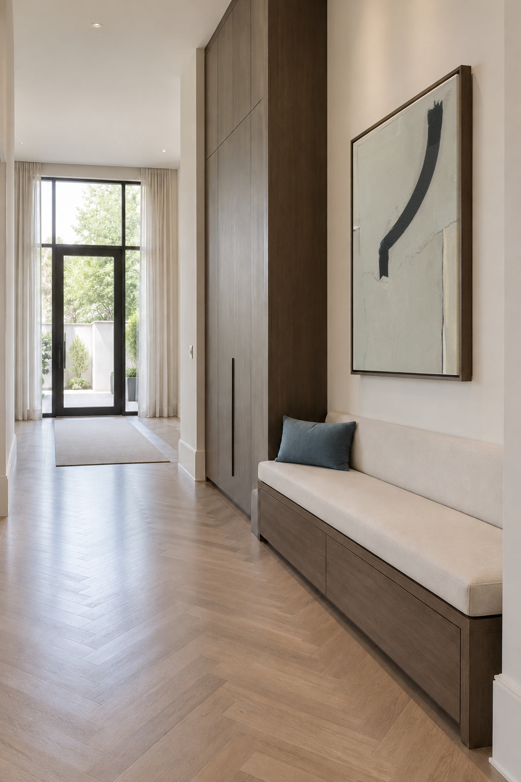 Sinergy ii - Framed canvas in an interior