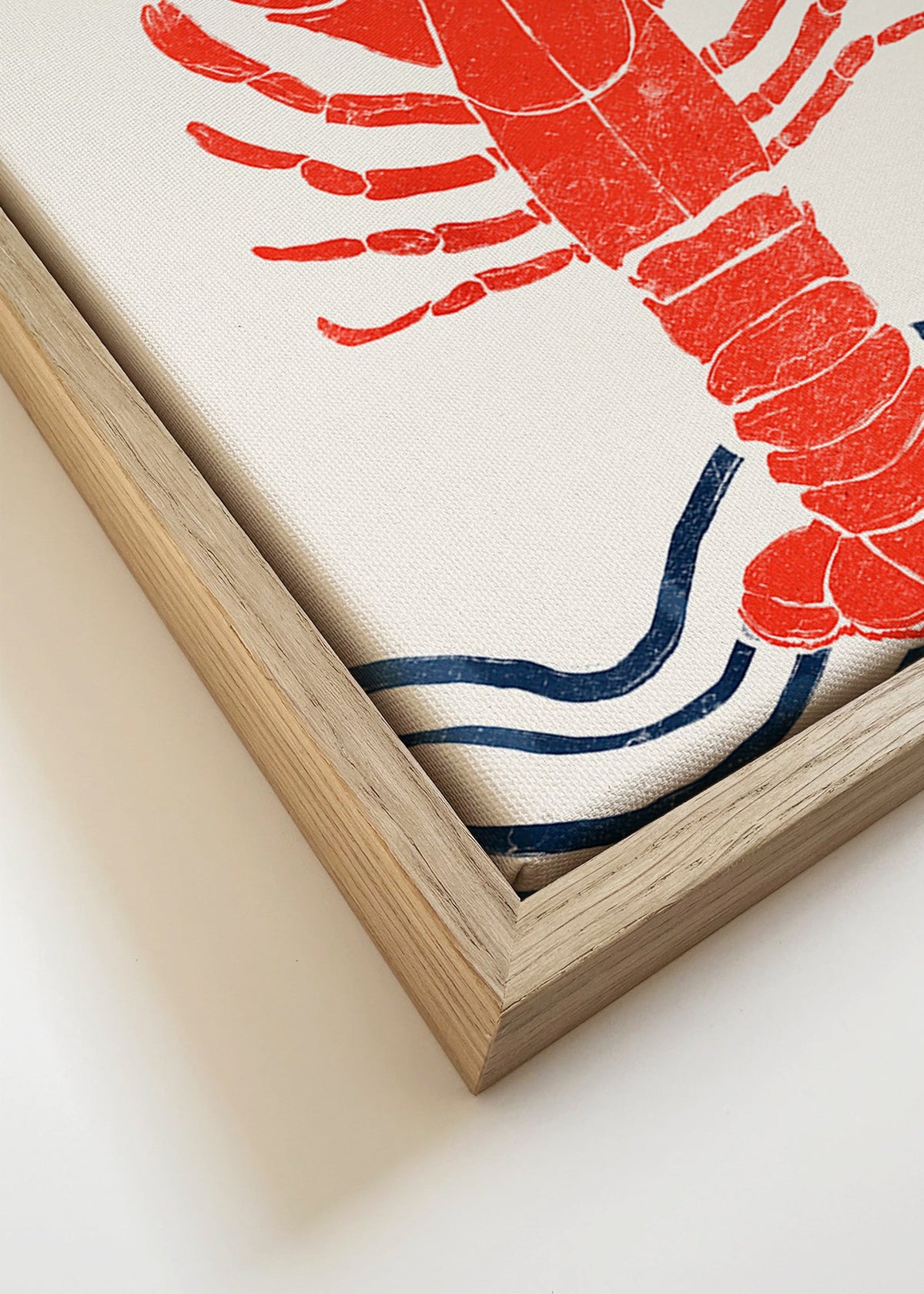 Sztuka do kuchni: czerwony homar grafika – Canvas detail