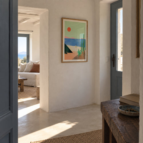 Beach Girl II - Framed poster in an interior