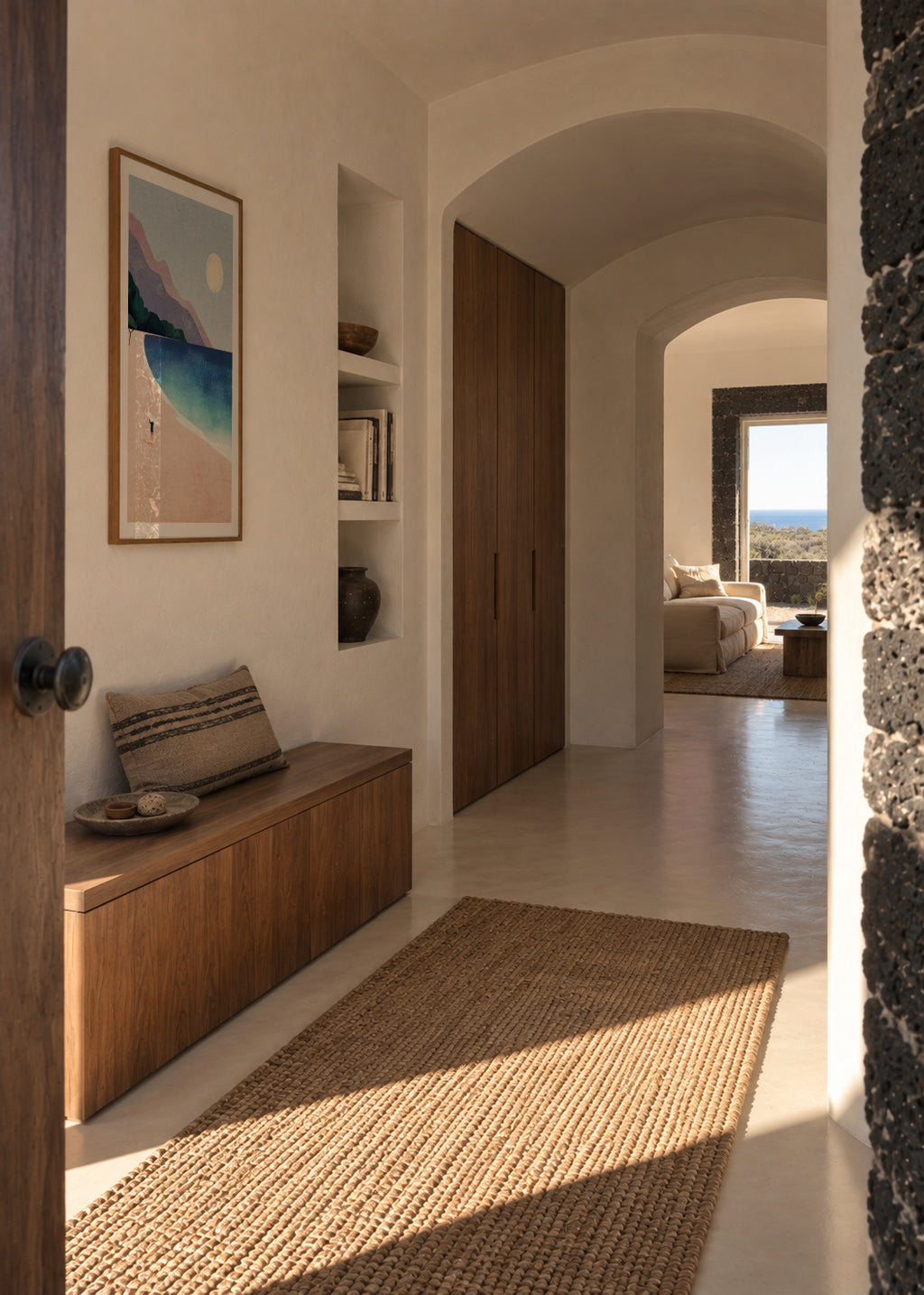 Surf Beach II - Framed poster in an interior