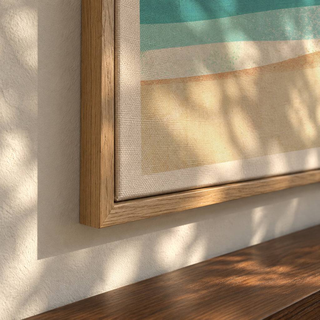 Surf Girl V - Framed canvas detail