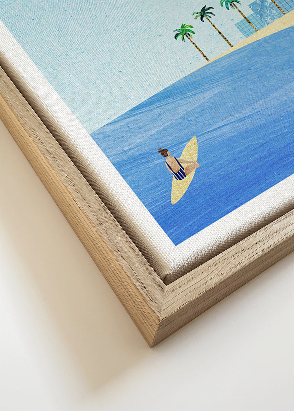 Plakat podróżniczy Barcelona plaża ilustracja