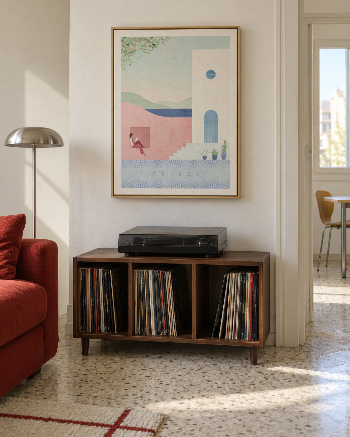 Greece - Framed canvas in an interior