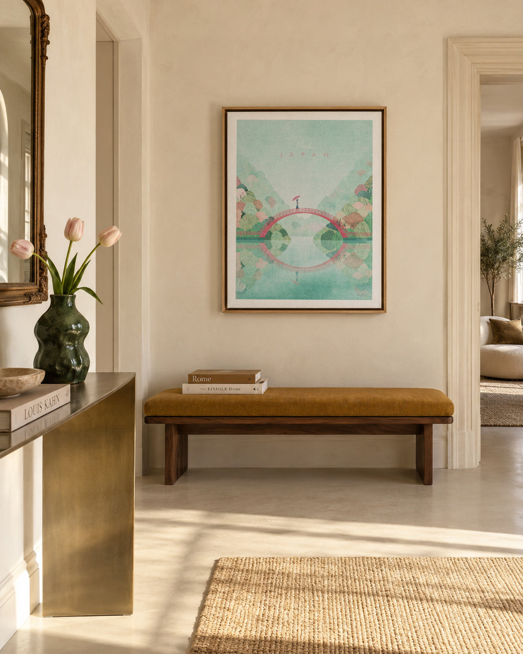 Japan II - Framed canvas in an interior