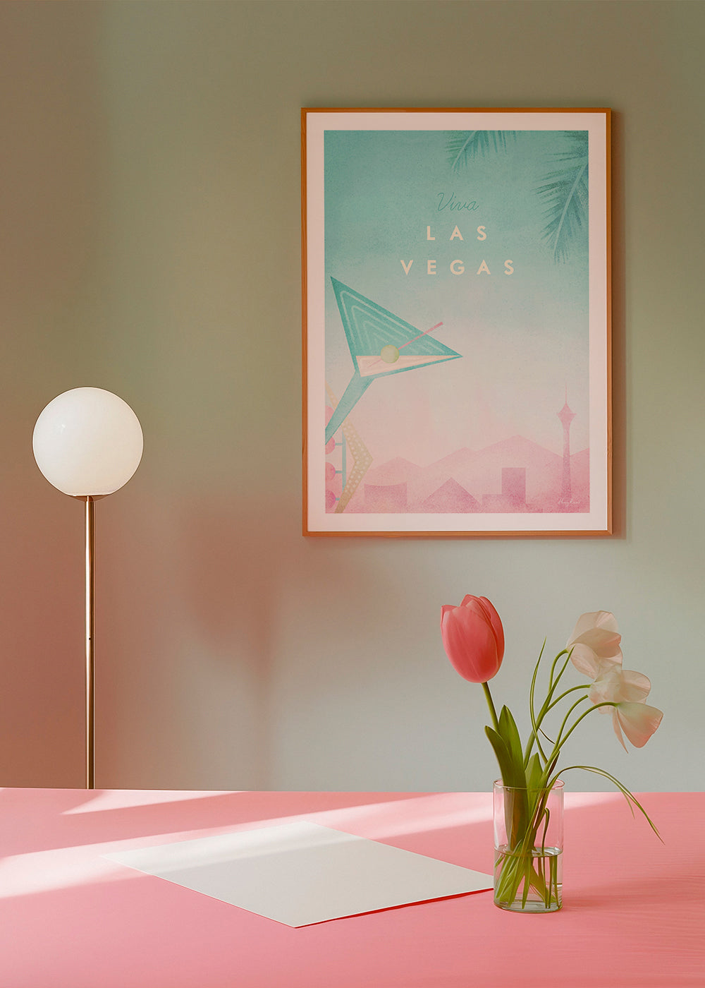 Plakat miasta Las Vegas w stylu vintage