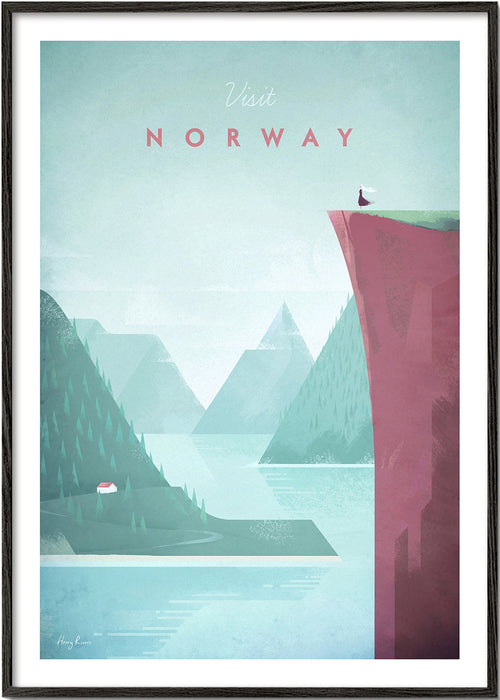 Obraz krajobrazowy: plakat Norwegia fiord
