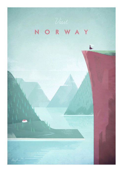 Obraz krajobrazowy: plakat Norwegia fiord