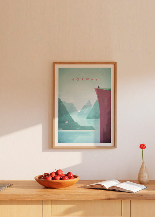 Obraz krajobrazowy: plakat Norwegia fiord