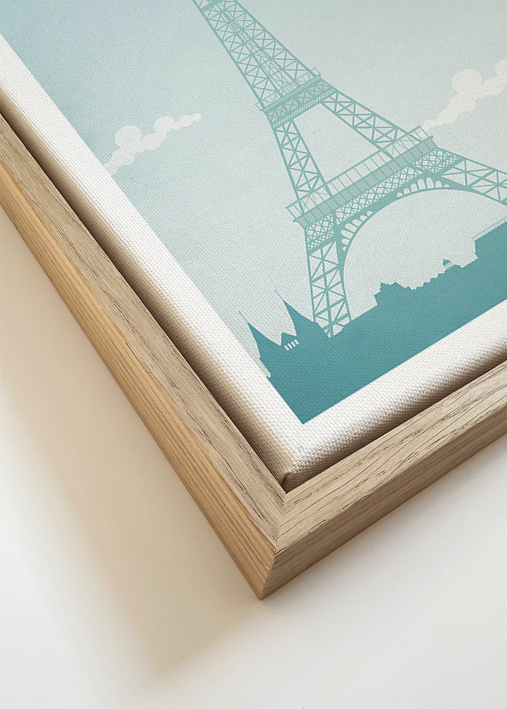 Cuadro de ciudades: Paryż w ilustracji z Wieżą Eiffla