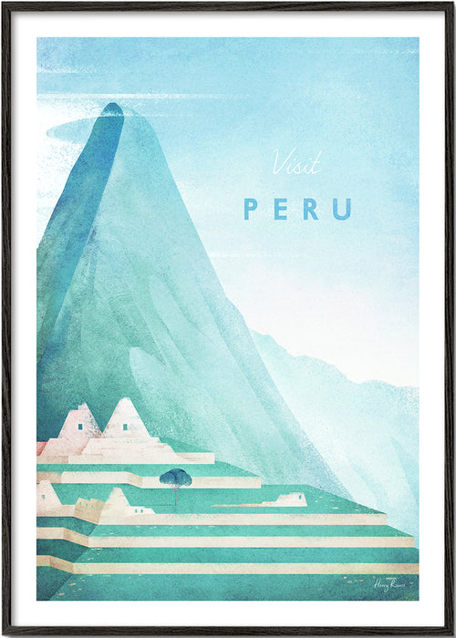 Plakat podróżniczy Visit Peru góry i tarasy