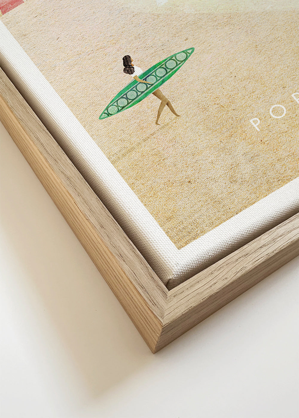 Plakat podróżniczy Portugalia — ilustracja plaży