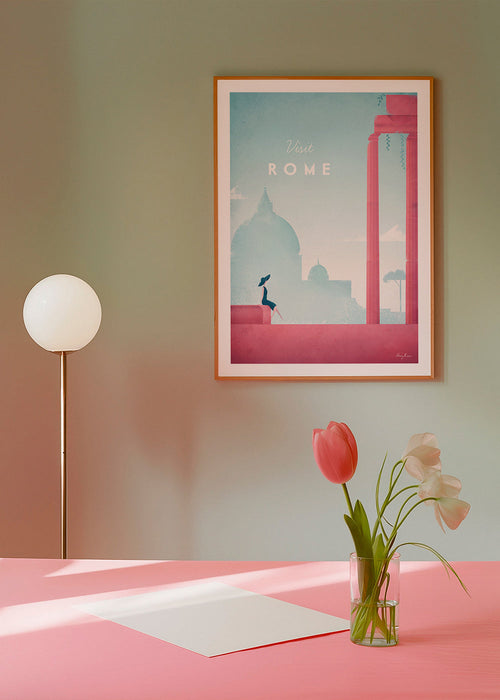 Plakat miasta: Rzym w pastelowych barwach