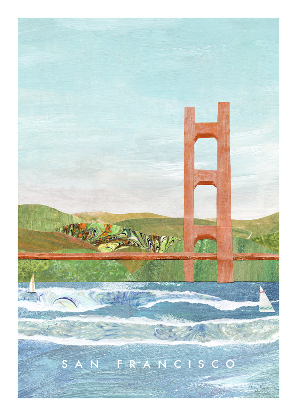 Plakat miasta San Francisco ilustracja