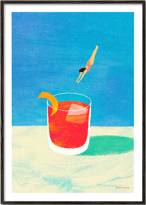 Sztuka do kuchni Negroni z nurkiem – Black Frame