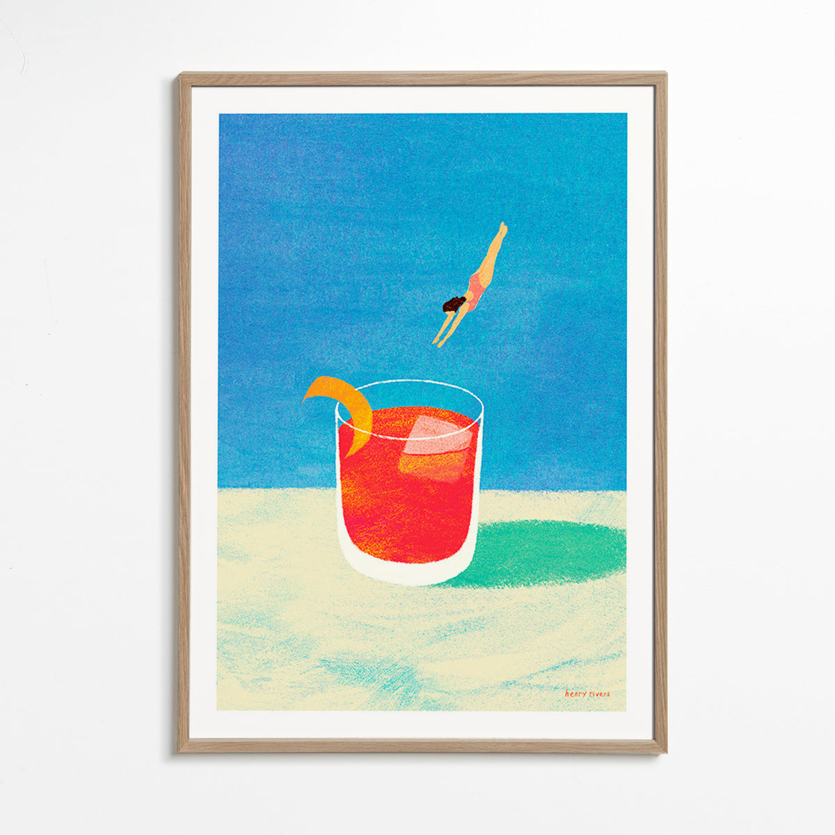 Sztuka do kuchni Negroni z nurkiem – Oak Frame