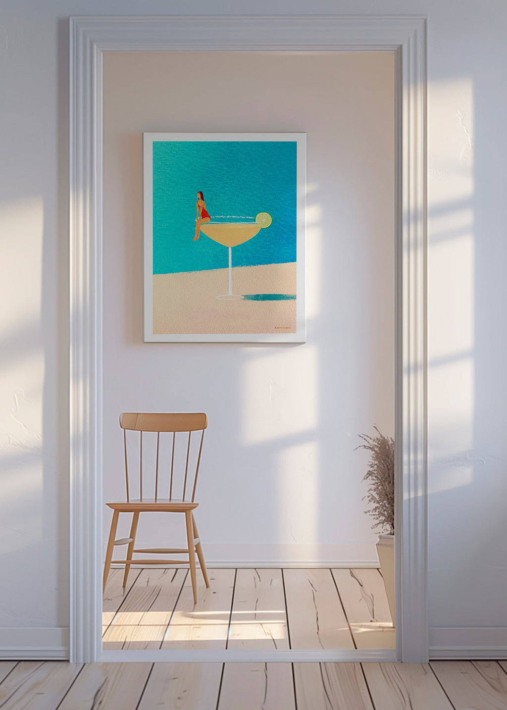Sztuka do kuchni: Margarita w kieliszku – Canvas