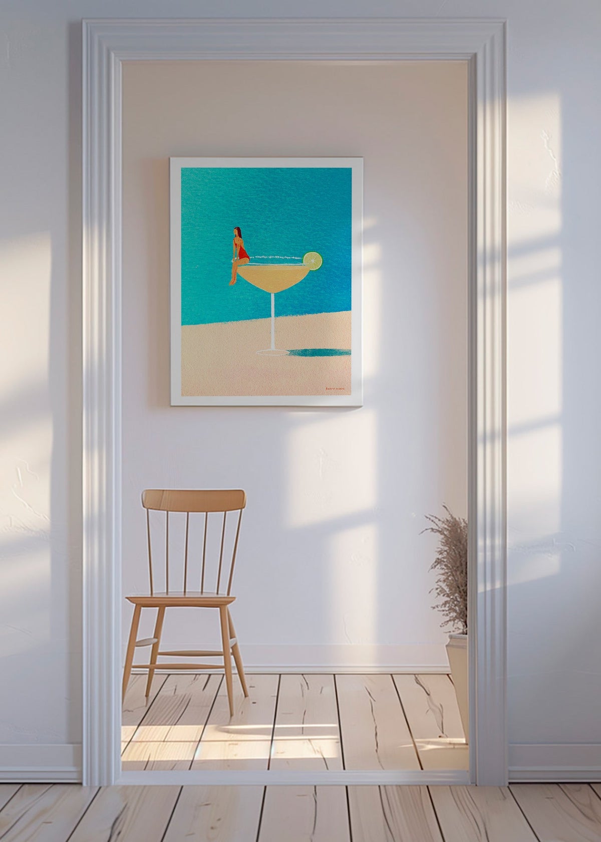 Sztuka do kuchni: Margarita w kieliszku – Canvas
