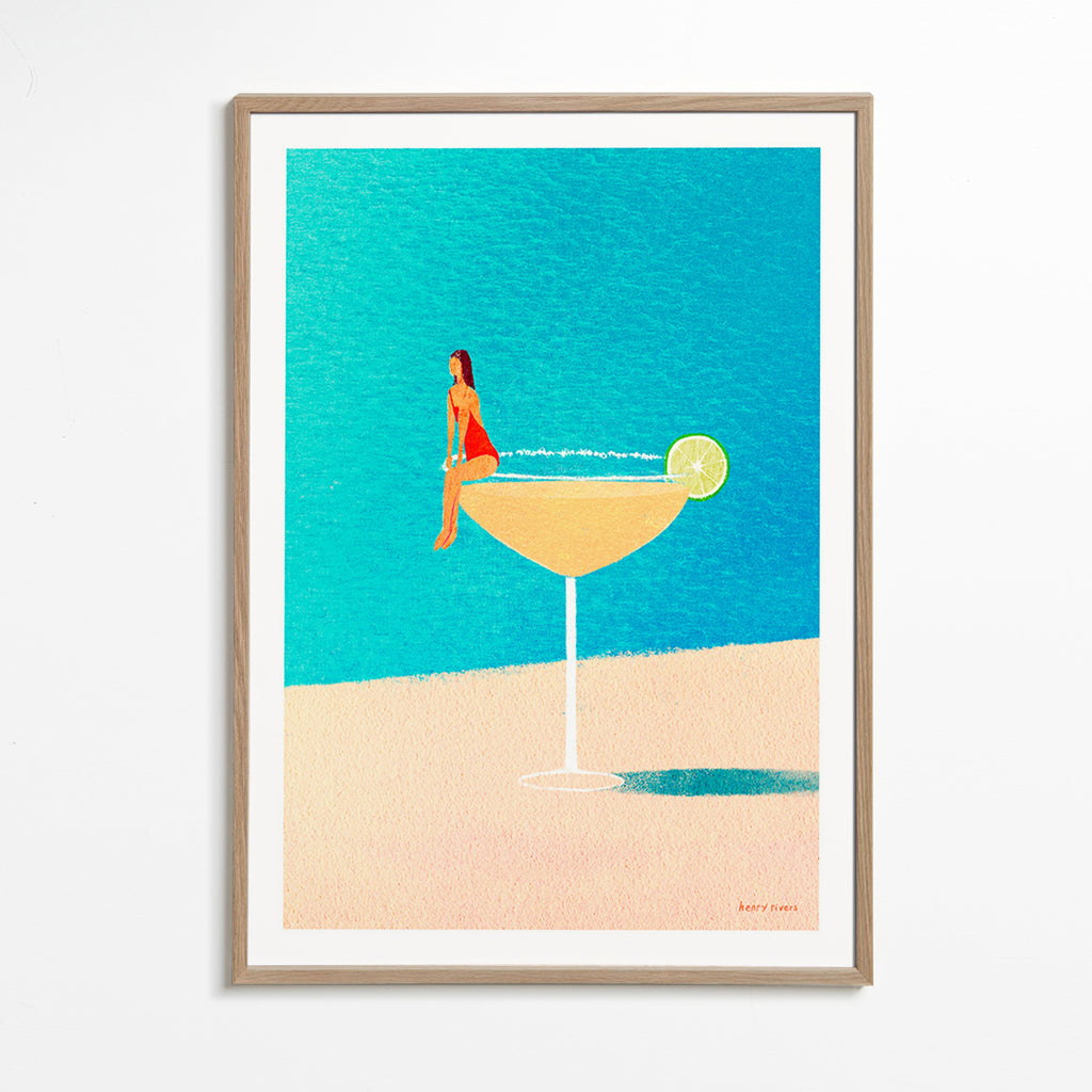 Sztuka do kuchni: Margarita w kieliszku – Oak Frame