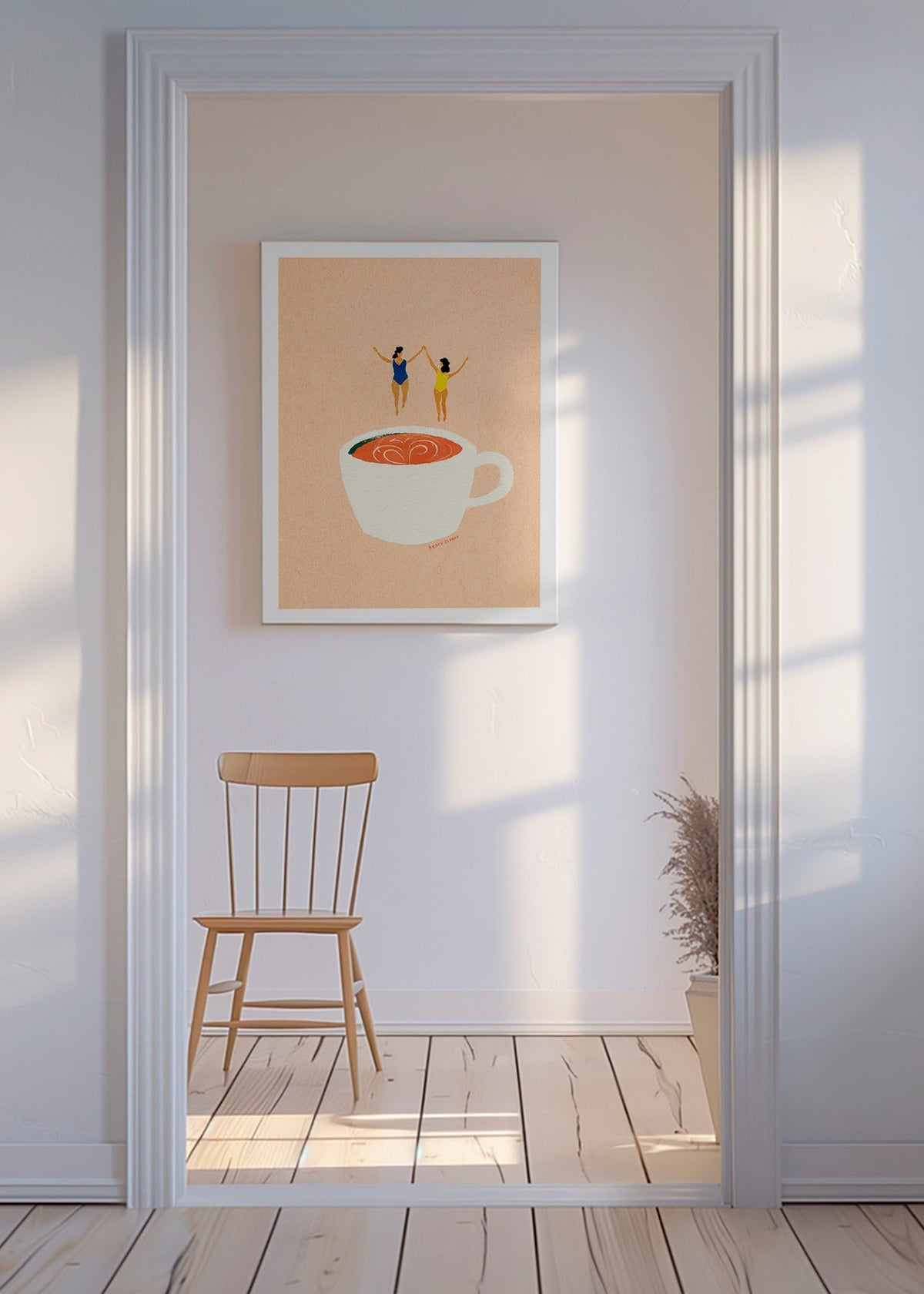 Sztuka do kuchni z filiżanka i plywakami – Canvas