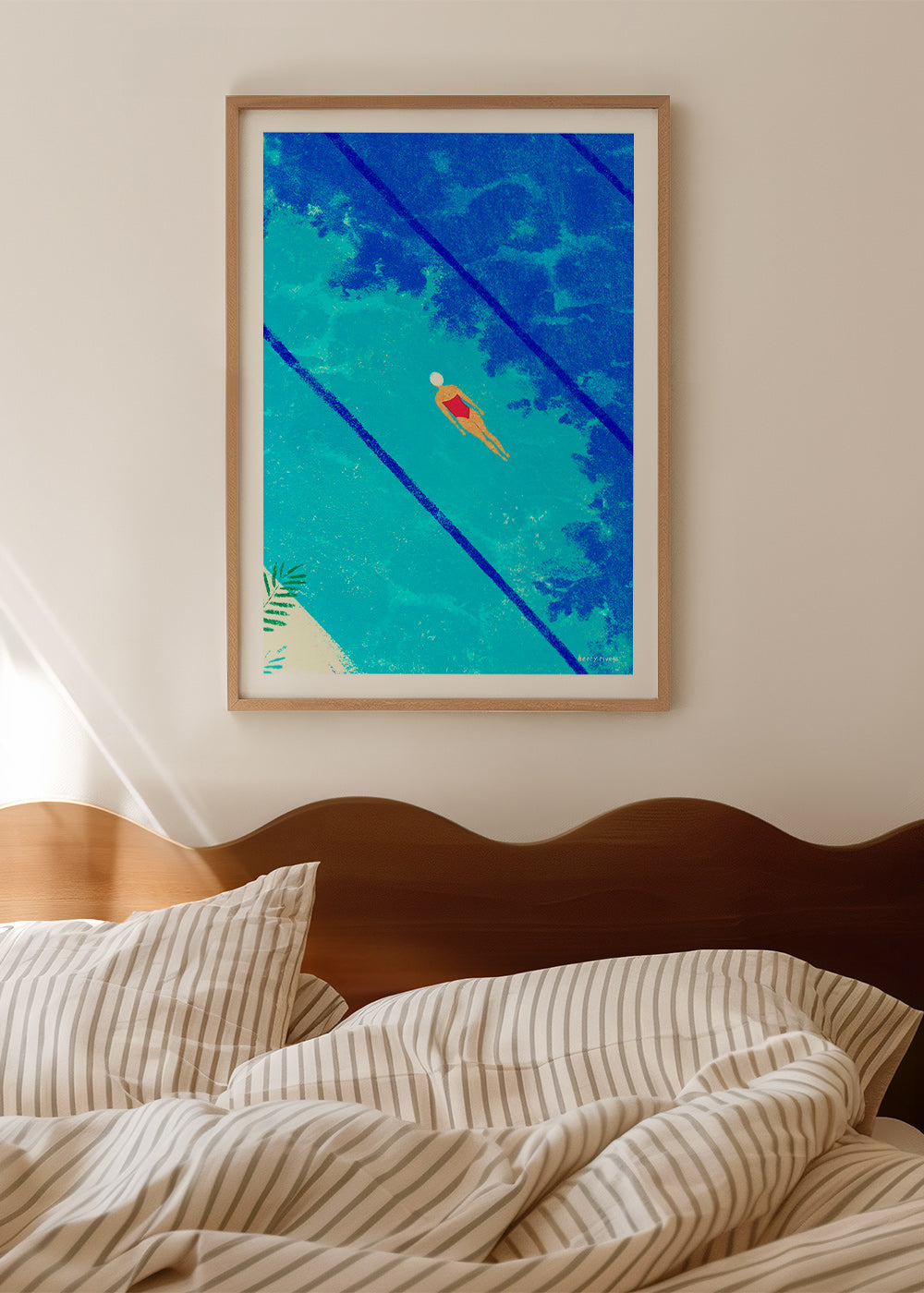 Ilustracja pływaczki w basenie – Product2