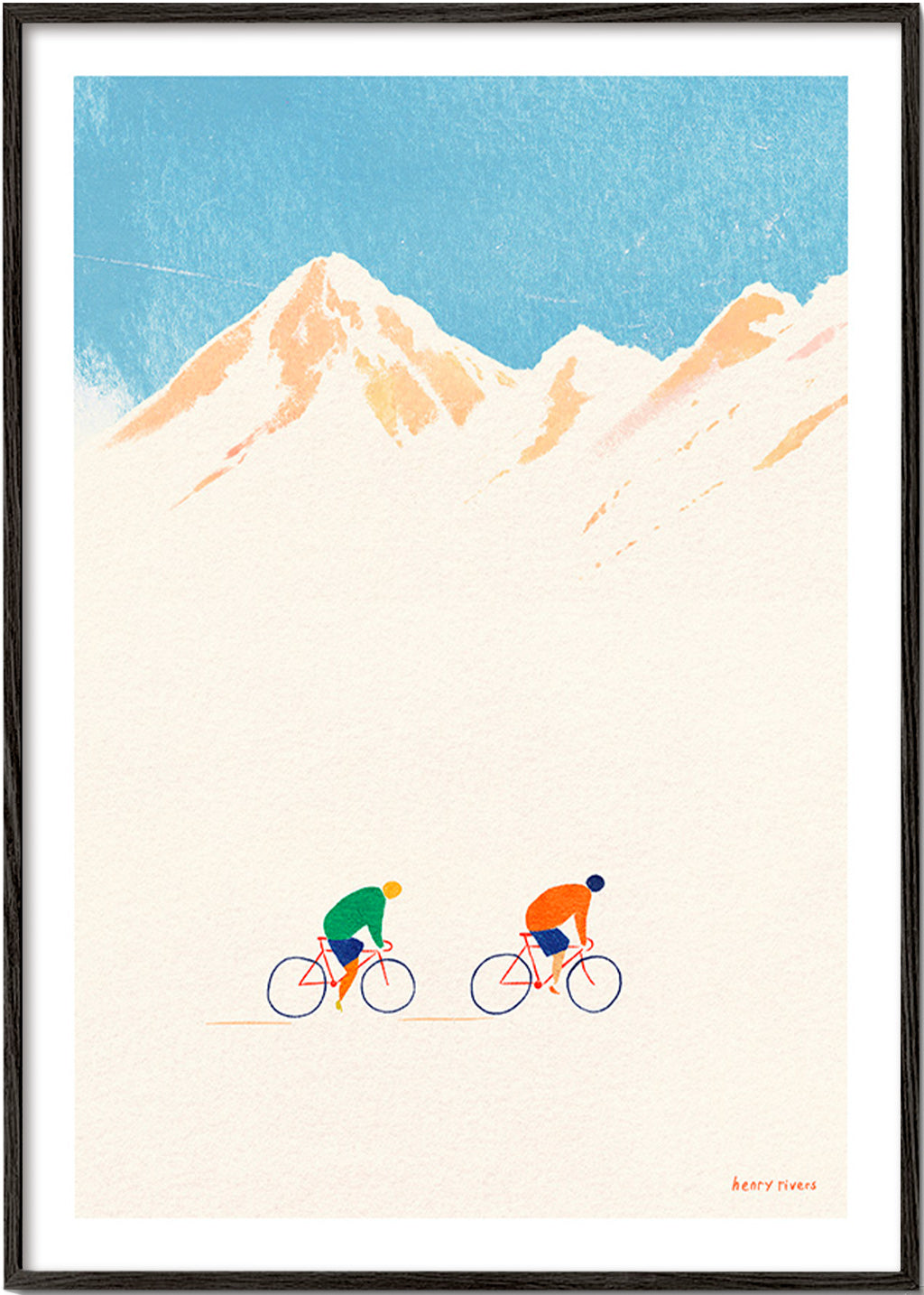 Sztuka sportowa z kolarzami górskimi – Black Frame
