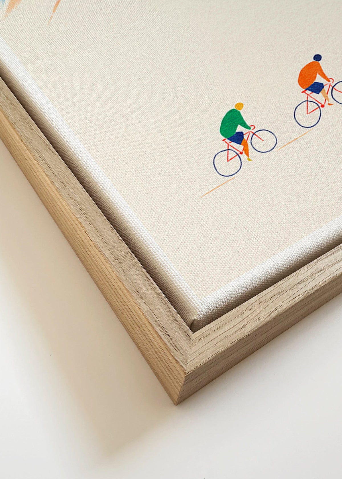 Sztuka sportowa z kolarzami górskimi – Canvas detail