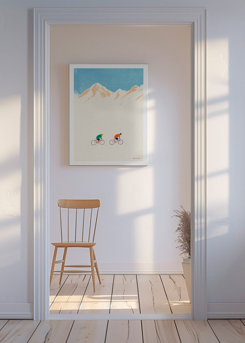 Sztuka sportowa z kolarzami górskimi – Canvas