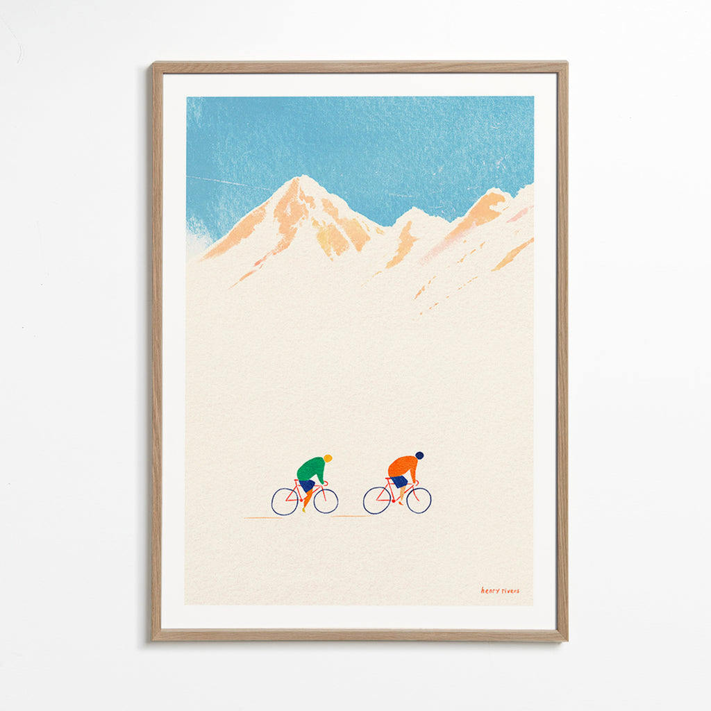 Sztuka sportowa z kolarzami górskimi – Oak Frame