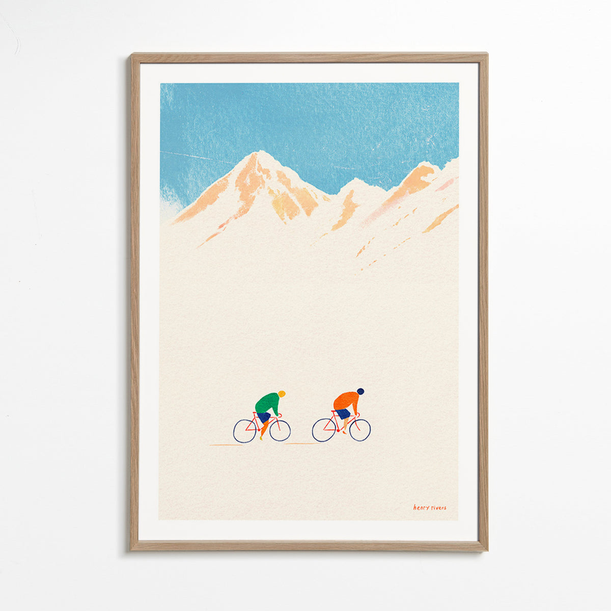 Sztuka sportowa z kolarzami górskimi – Oak Frame