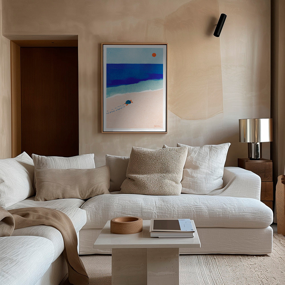 Ilustracja żółwia na plaży – Canvas2