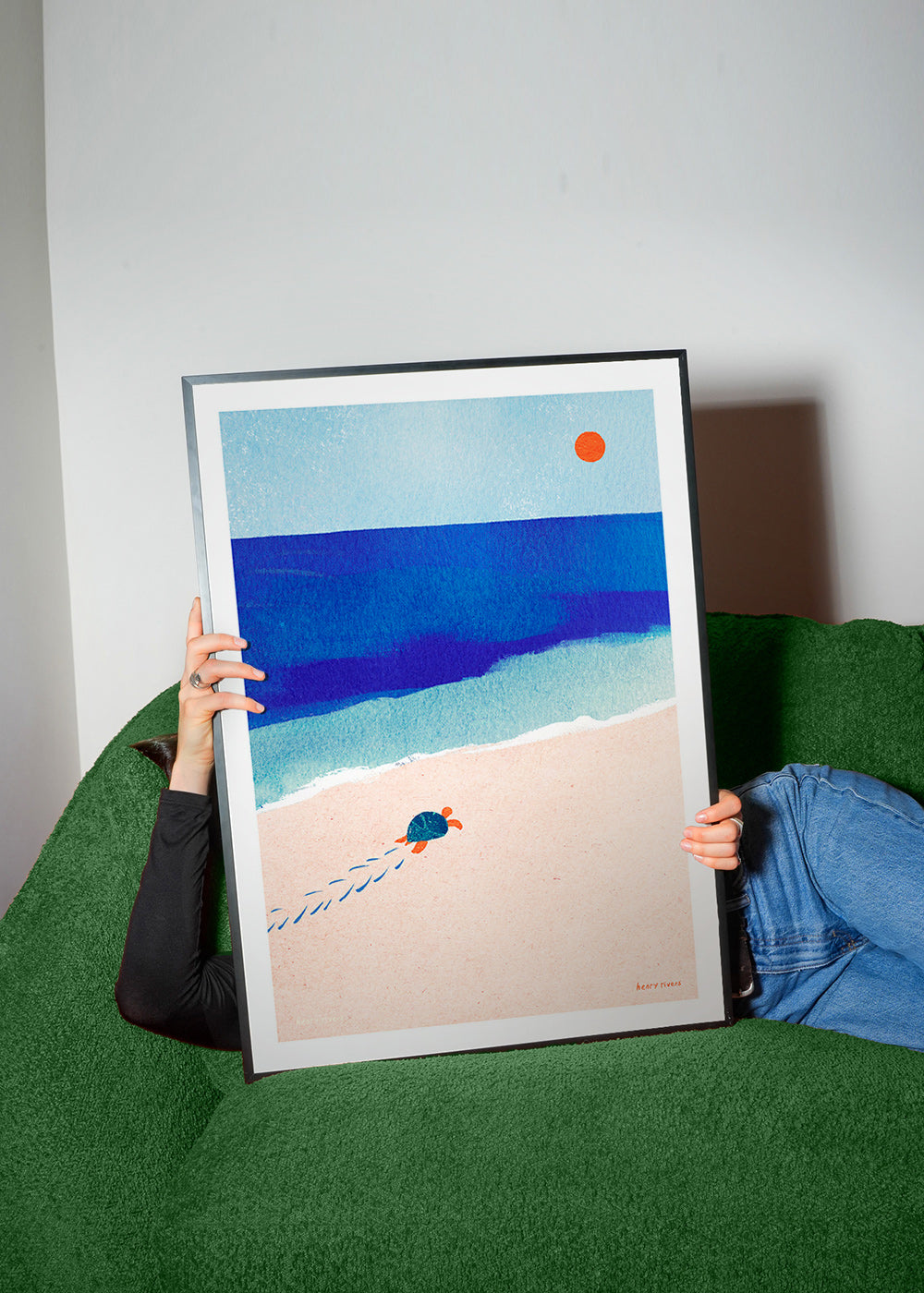 Ilustracja żółwia na plaży – Product2