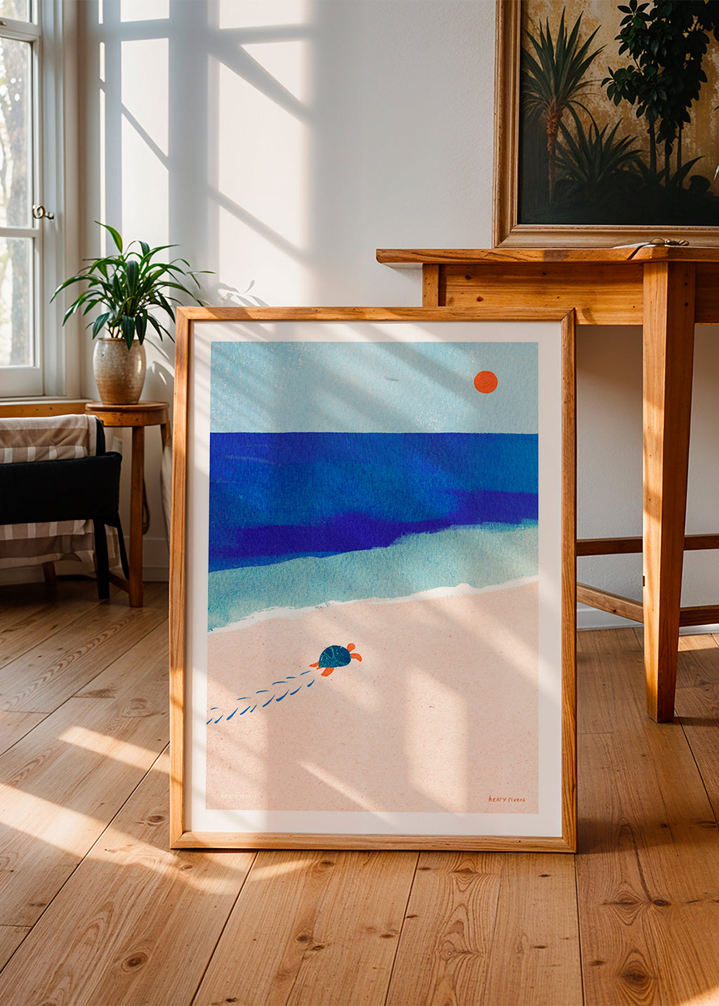 Ilustracja żółwia na plaży – Product3