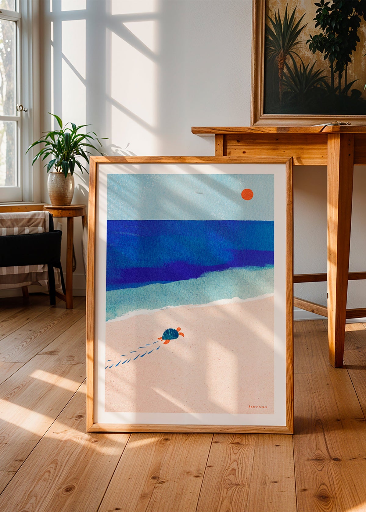 Ilustracja żółwia na plaży – Product3
