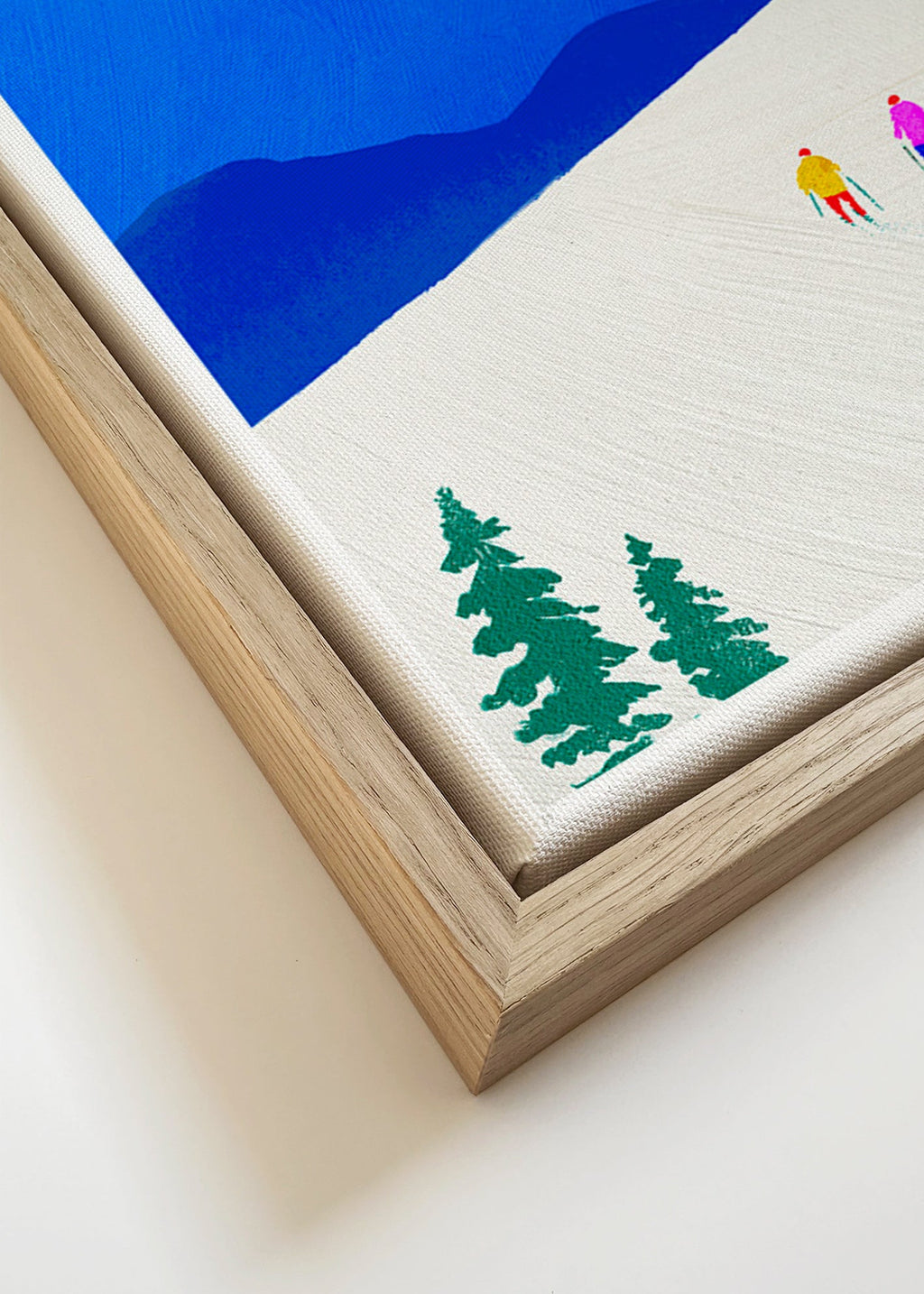 Sztuka sportowa: narciarze na stoku – Canvas detail
