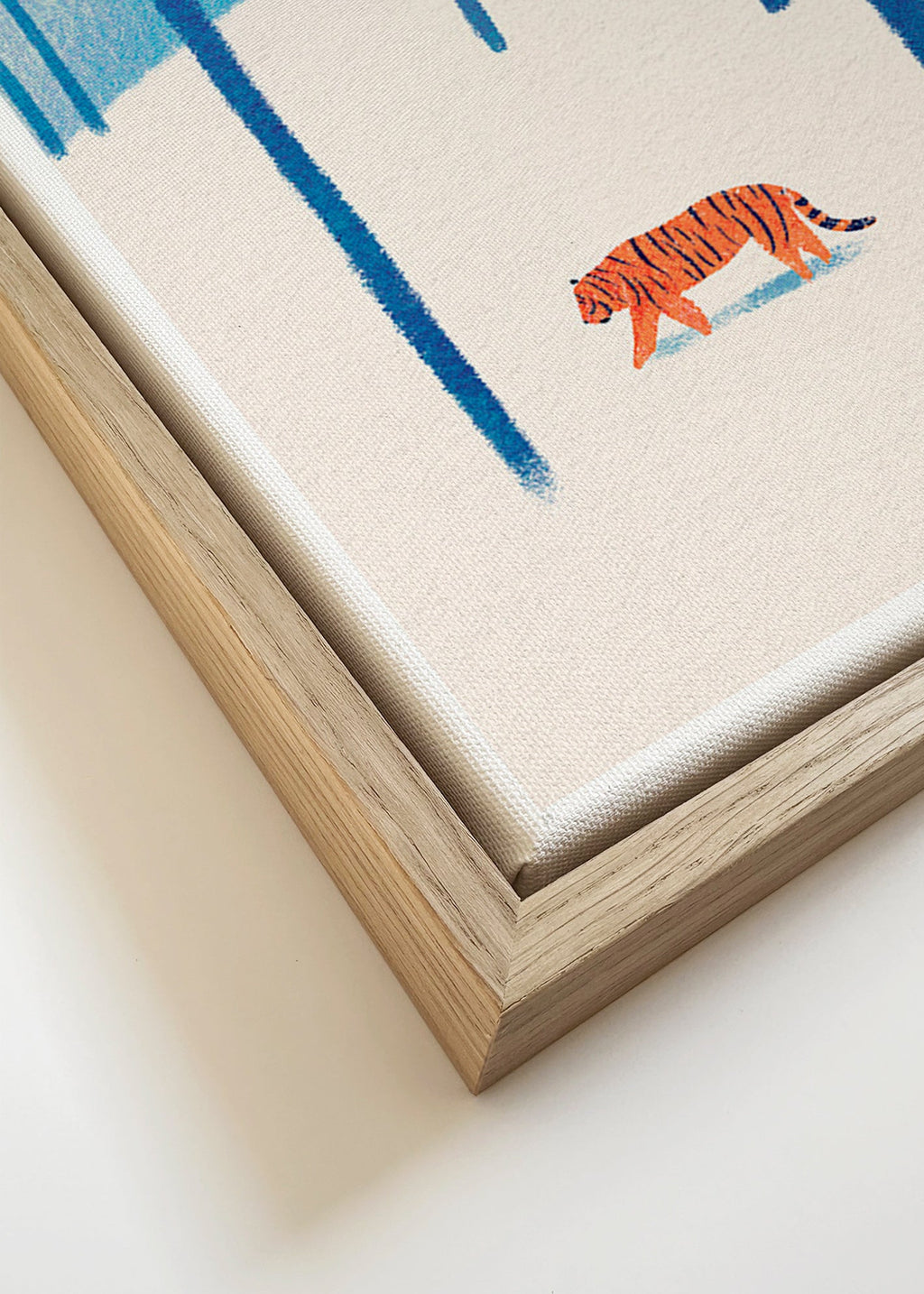 Obraz tygrys na śniegu – Canvas detail