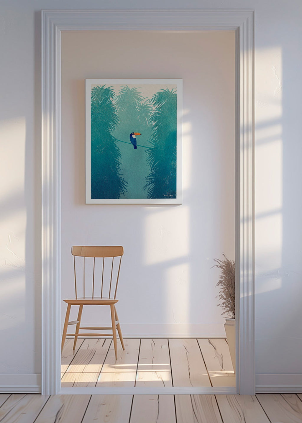 Tukan na tropicznej gałęzi obraz – Canvas