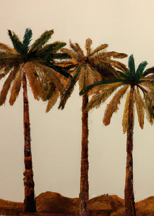 Plakat botaniczny: trio palm
