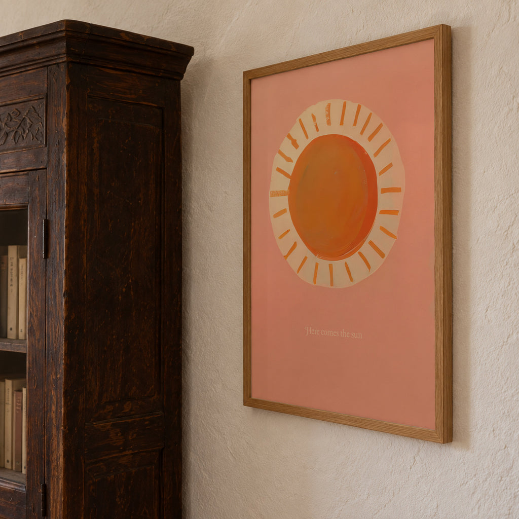 Here comes the sun - Framed poster detail
